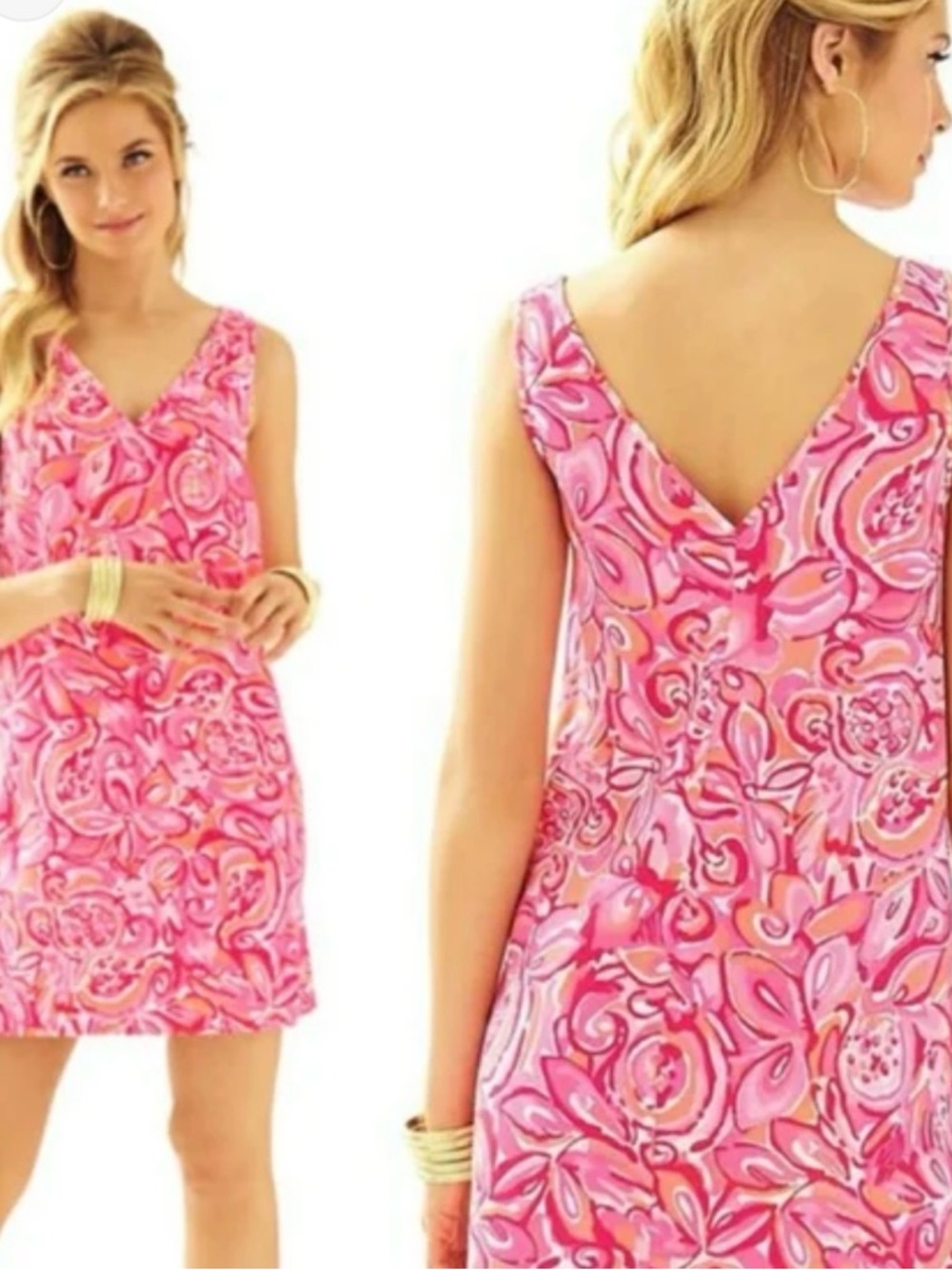 Lilly Pulitzer Pink Floral-Print Sleeveless Mini Dress